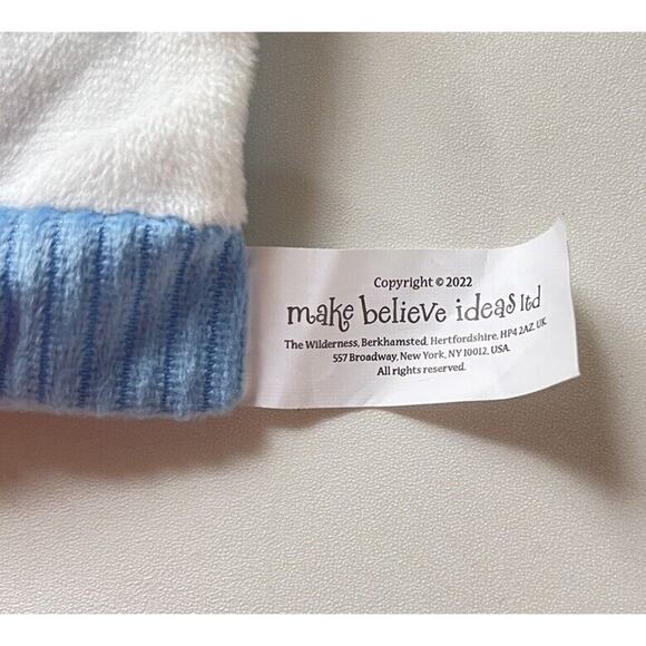 Make Believe Ideas Lovey Snuggables Polar Bear Crinkle Blankie Baby Toy NWT - Picture 3 of 5